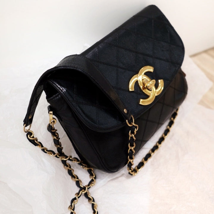 Chanel vintage XL CC mini flap bag