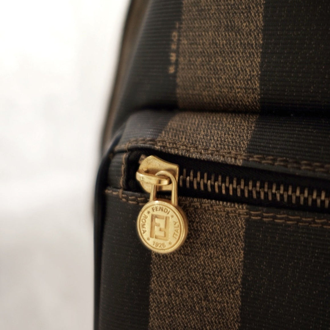 Fendi vintage pequin pvc flap backpack