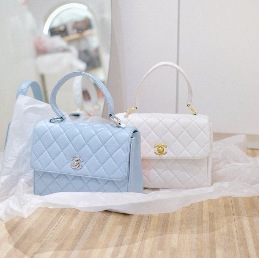 Chanel vintage kelly handbag(white)