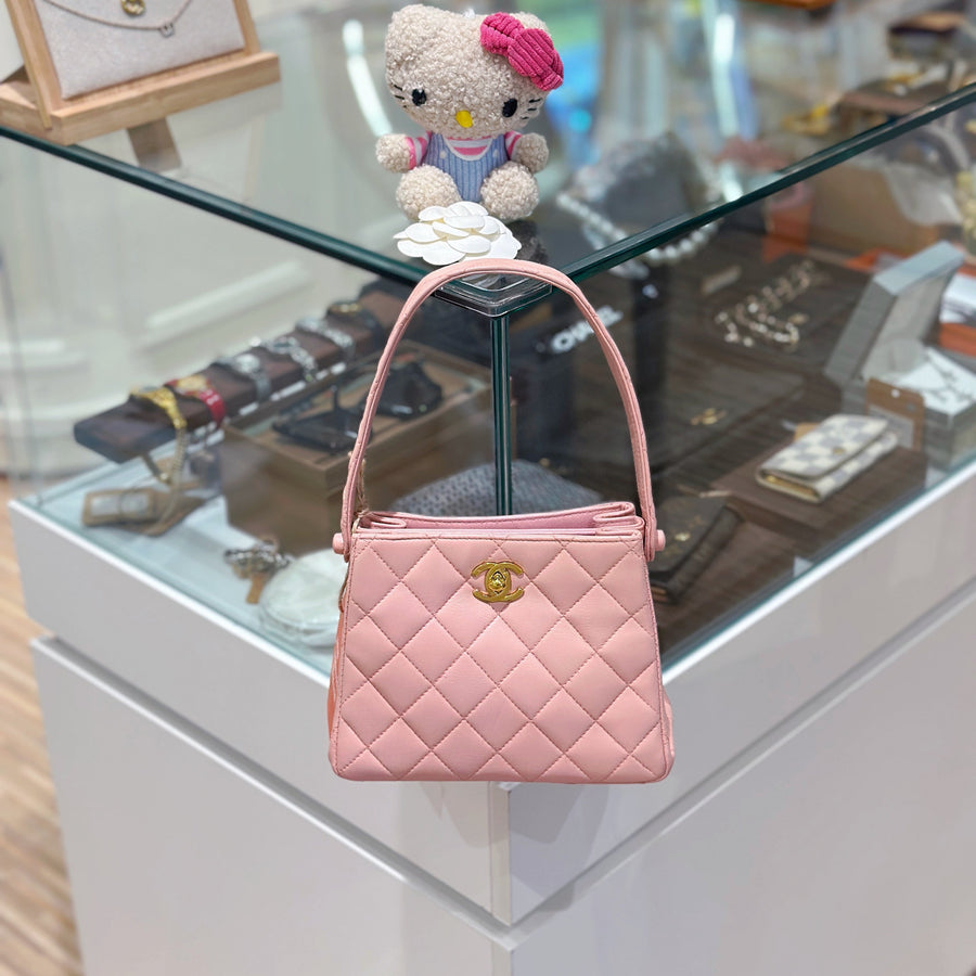 Chanel vintage lambskin gemini kelly bag