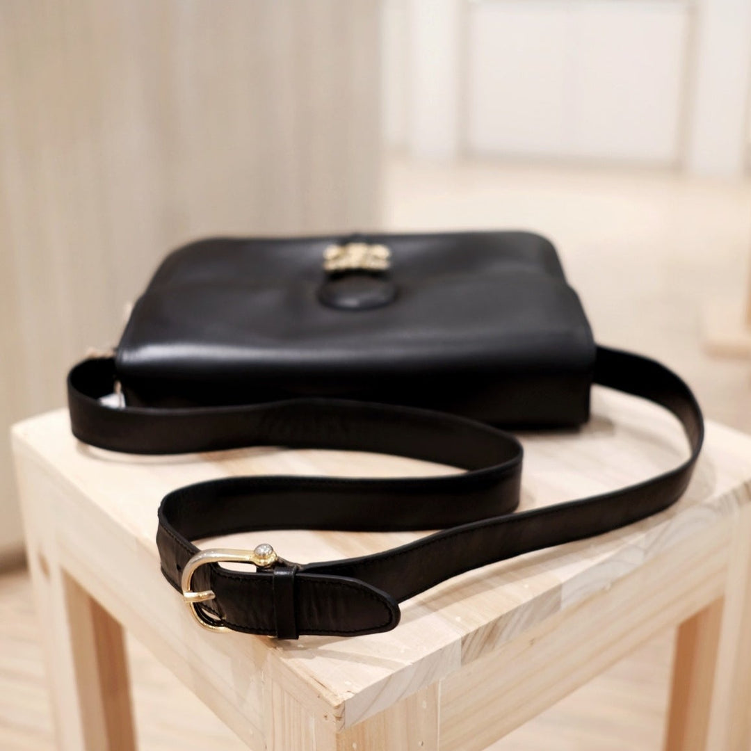 Celine vintage medium triomphe box bag