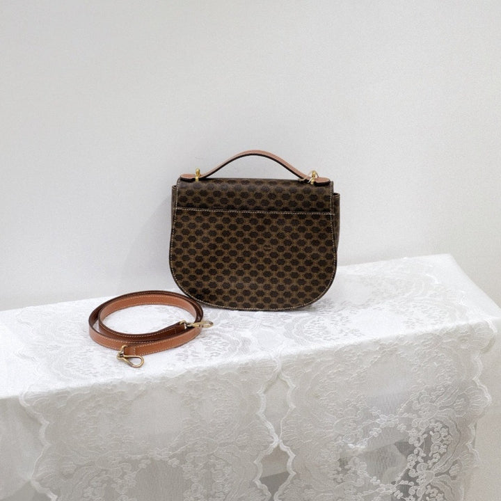 Celine vintage halpmoom 2way bag