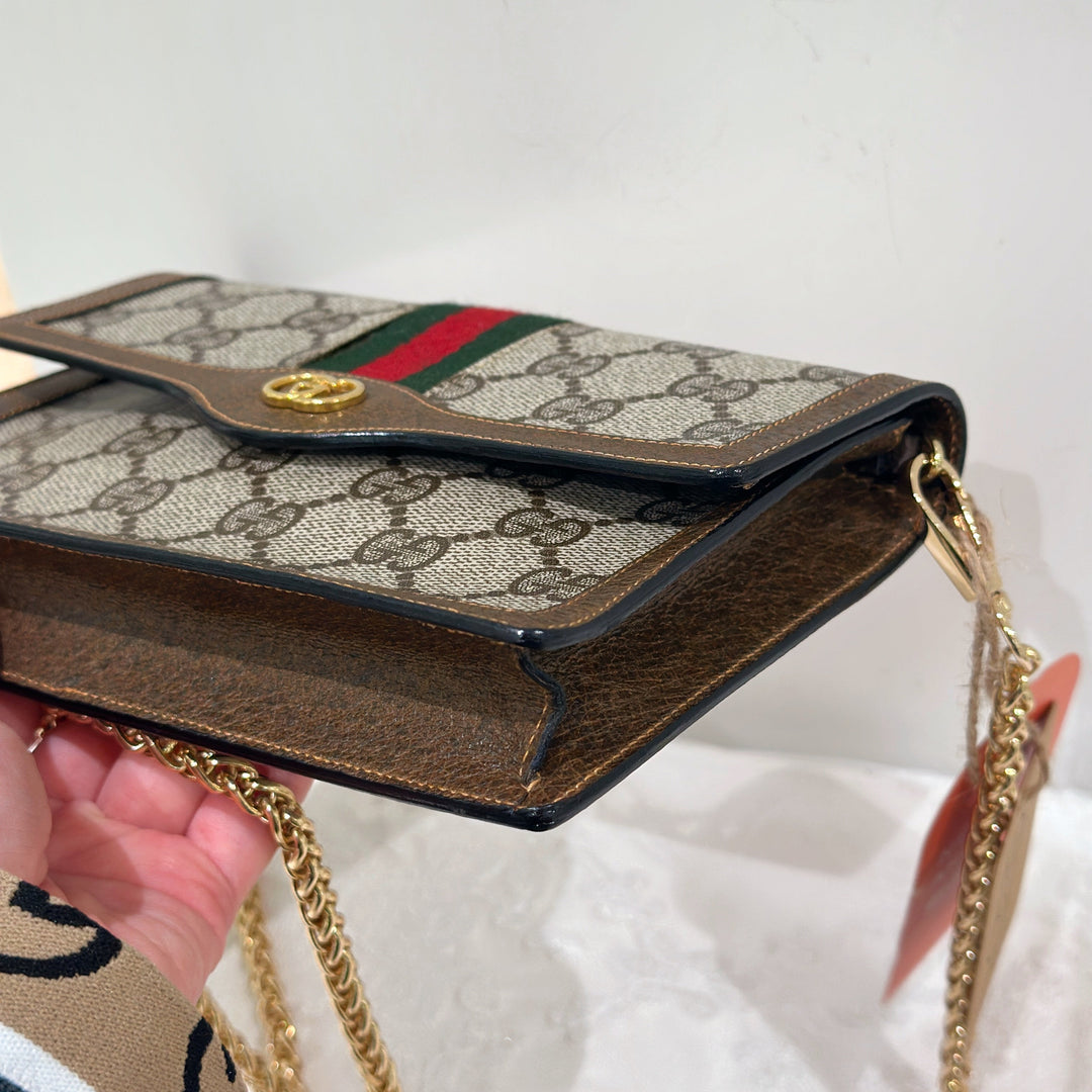 Gucci vintage clutch+chain