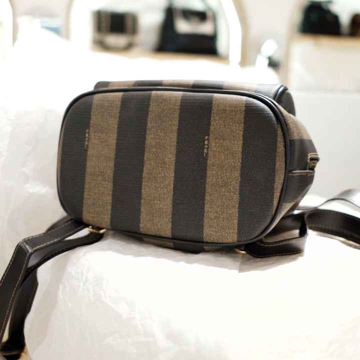 Fendi vintage pequin pvc flap backpack