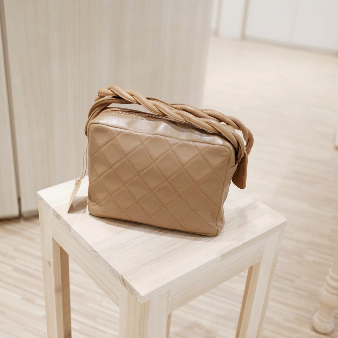 Chanel vintage lambskin matelasse shoulder bag