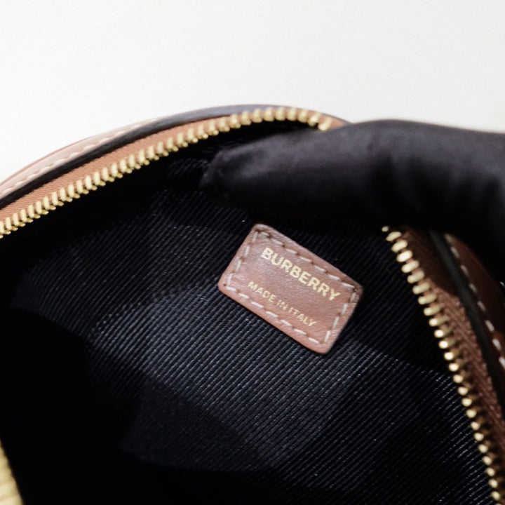 Burberry logo graphic canvas and leather louise bag