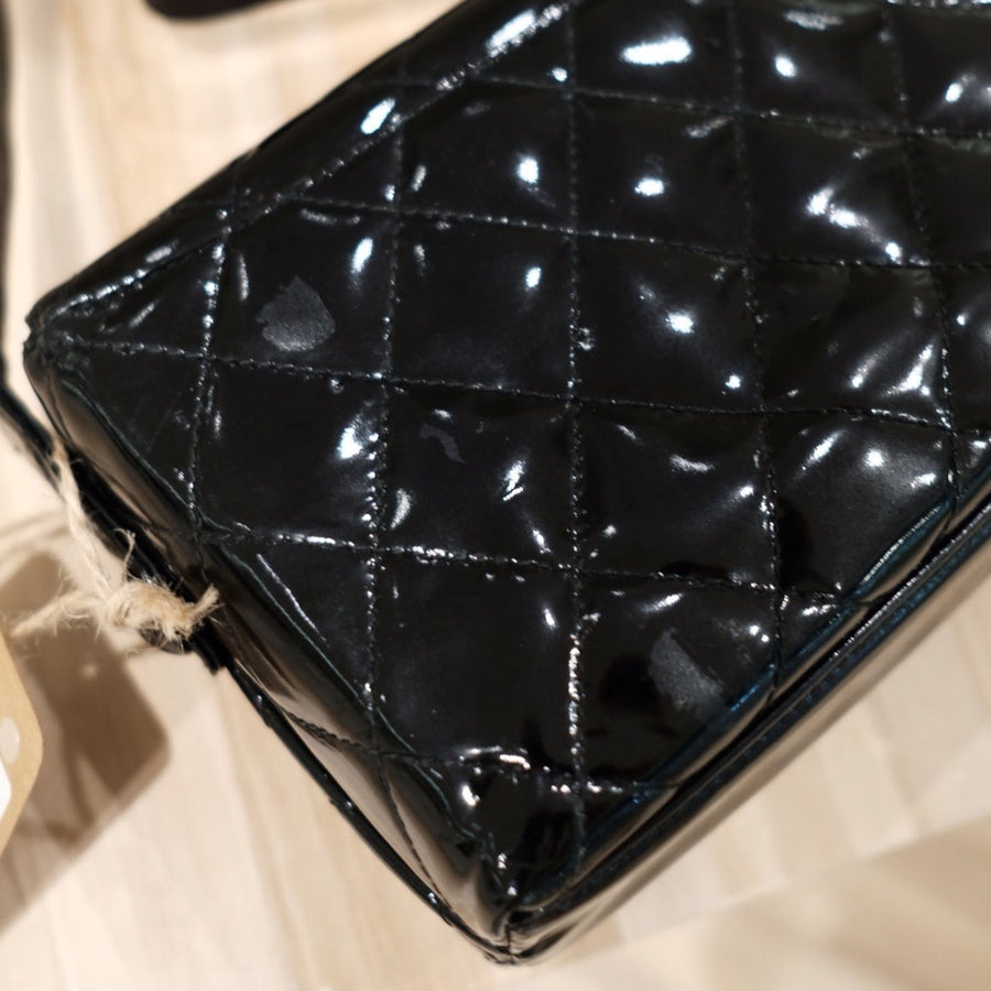 Chanel vintage patent leather kelly bag