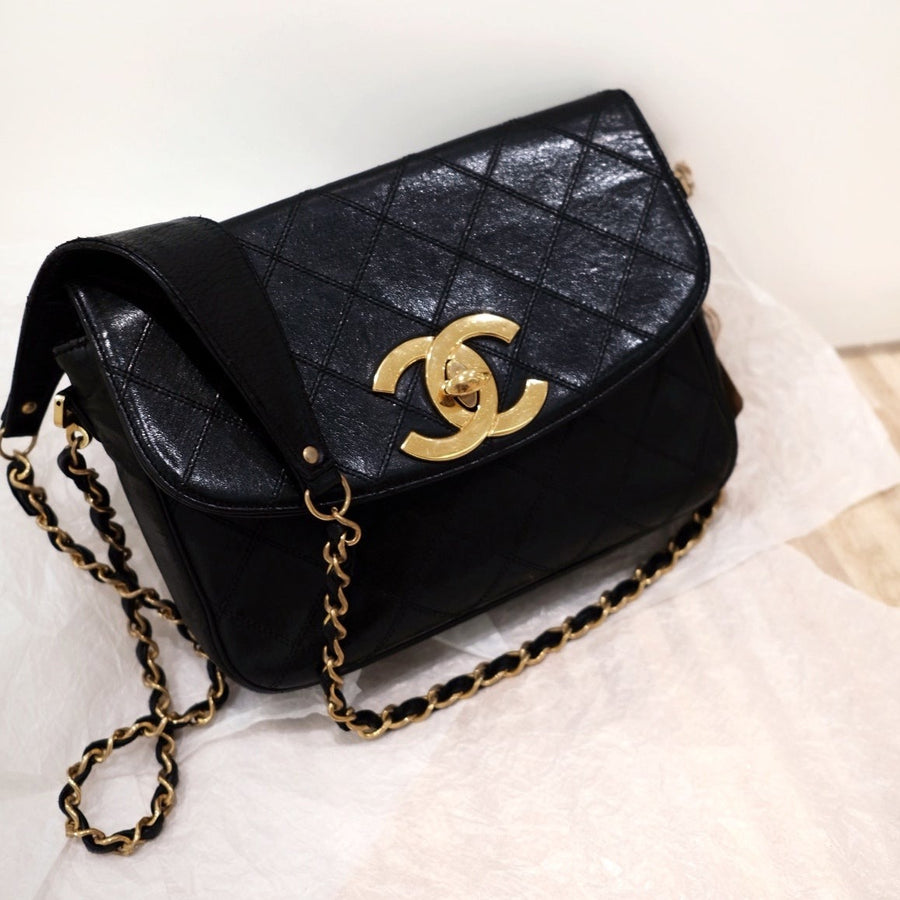 Chanel vintage XL CC mini flap bag