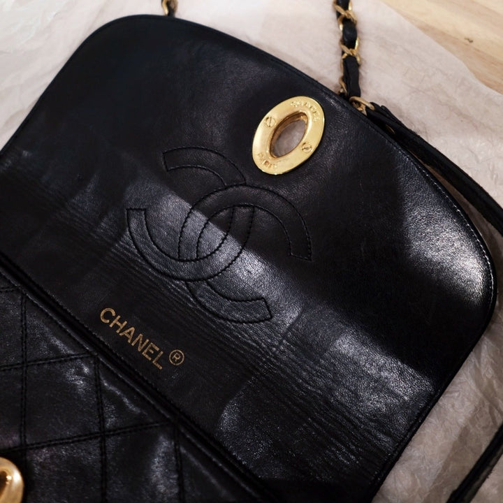 Chanel vintage XL CC mini flap bag