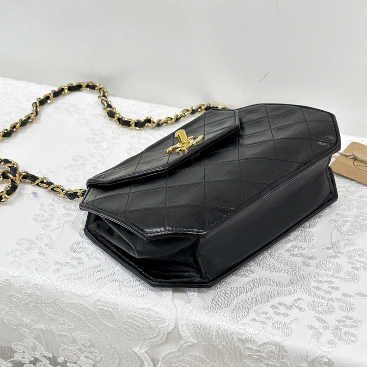 Chanel vintage octagonal quilted chain bag