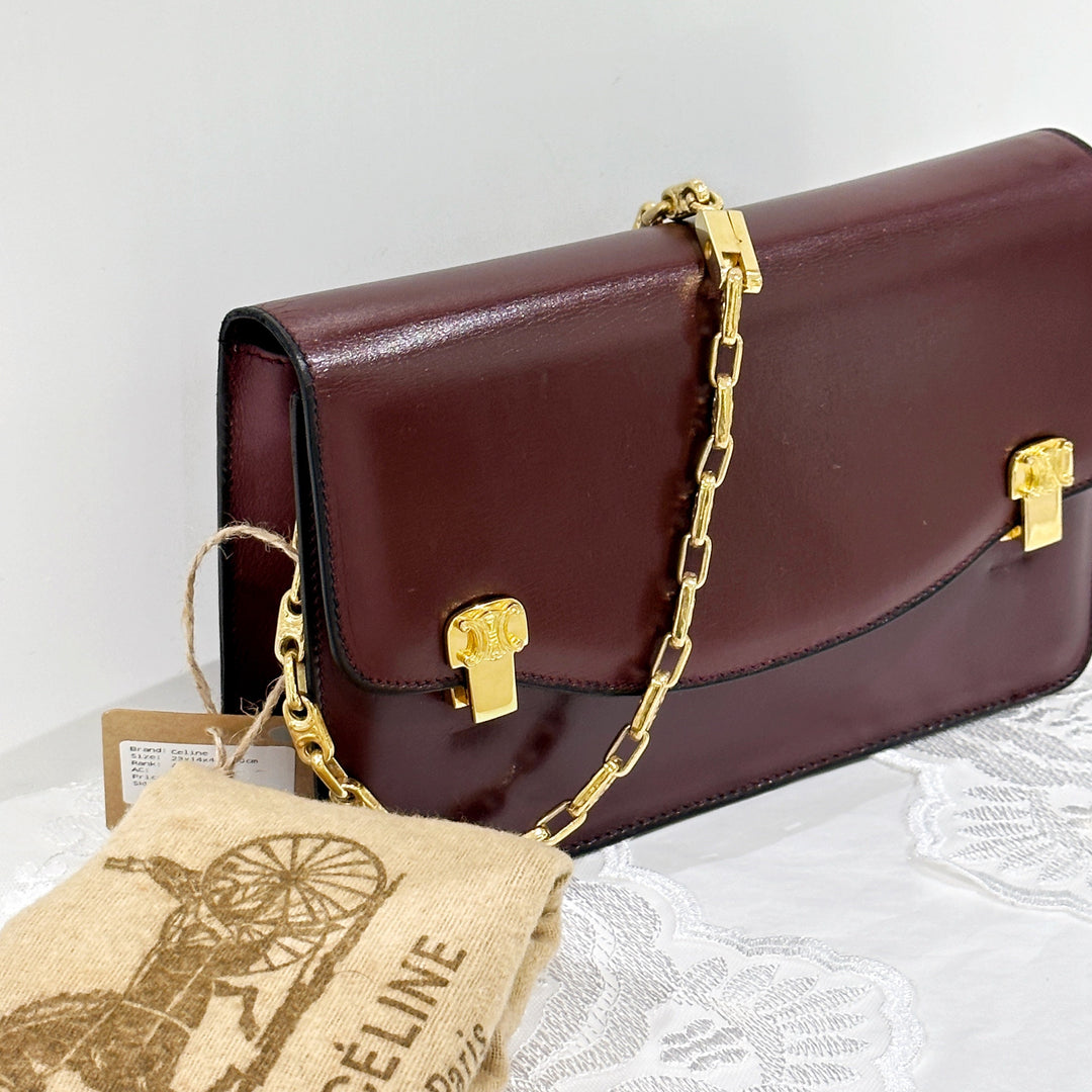 Celine vintage box chain bag