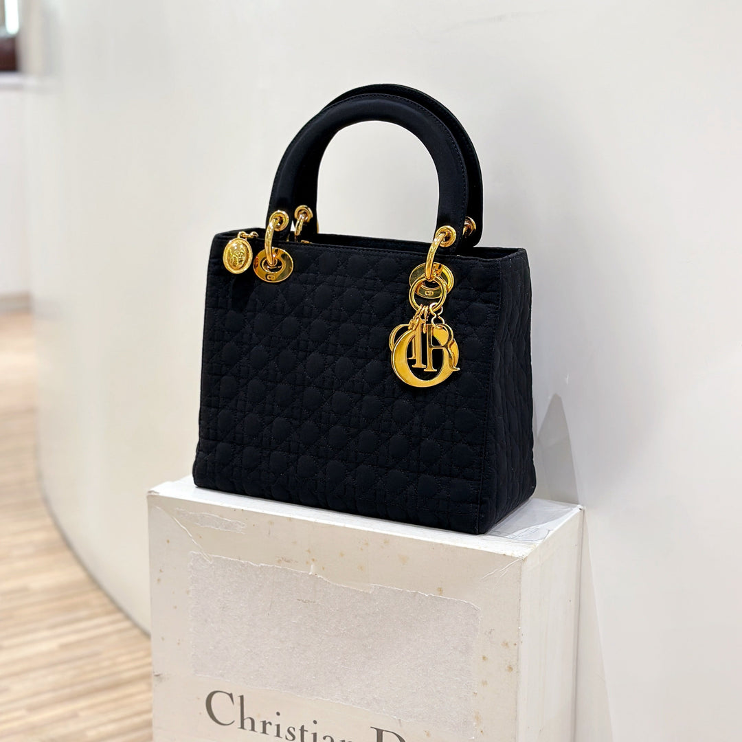 Lady dior vintage nylon handbag