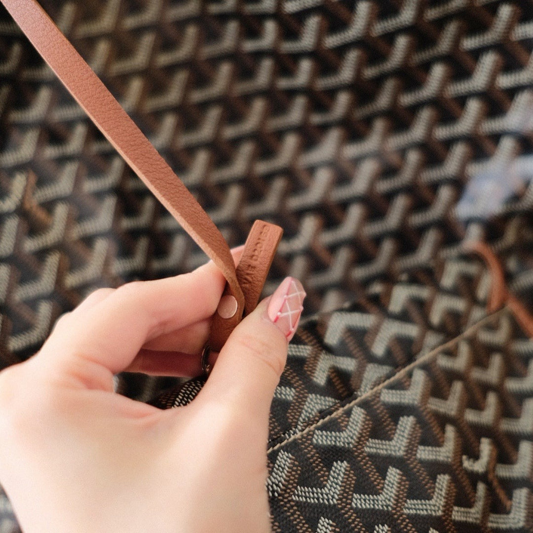 Goyard saint louis GM brown x black with pouch tote bag