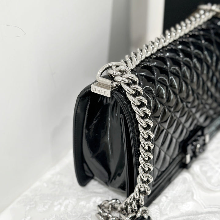 Chanel leboy patent leather bag
