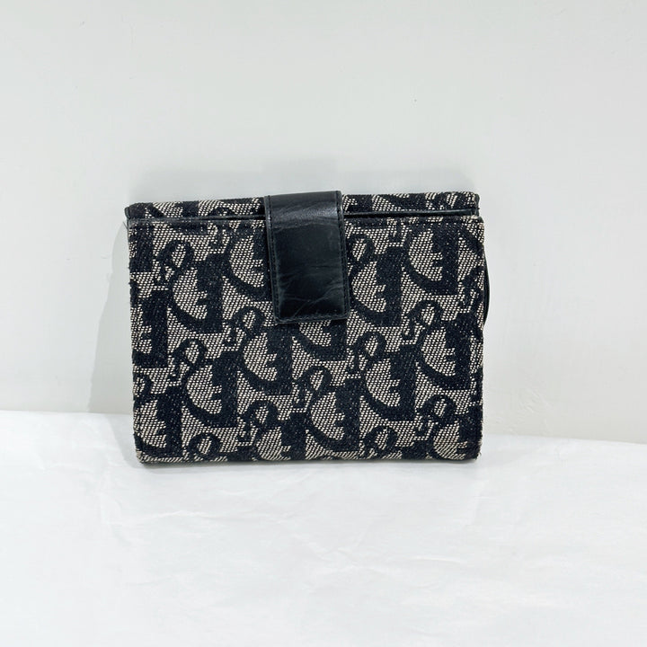 Dior Saddle Trotter Bi-fold Wallet Black