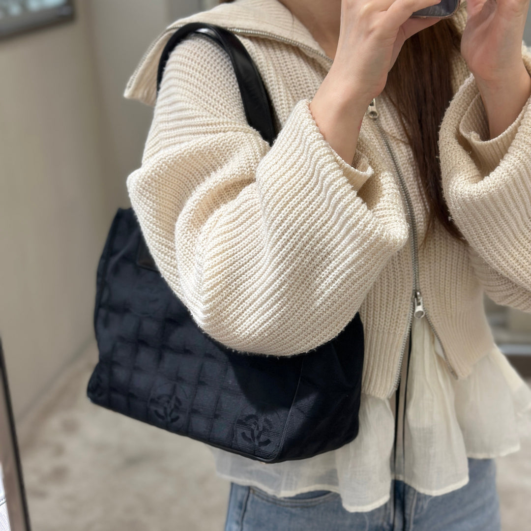 Chanel Vintage Travel Line Nylon Tote Bag
