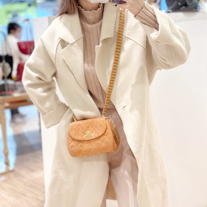 Chanel vintage suede chain bag