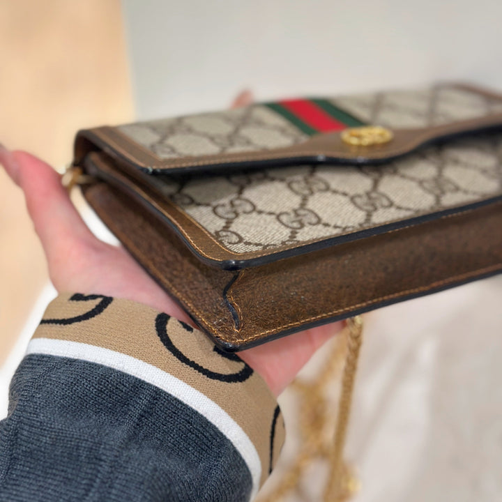 Gucci vintage clutch+chain