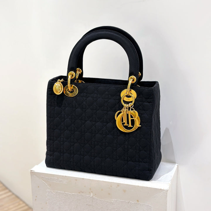 Lady dior vintage nylon handbag