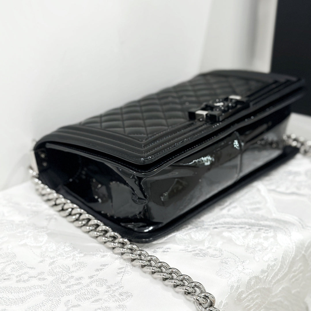 Chanel leboy patent leather bag