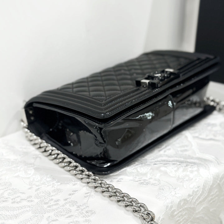 Chanel leboy patent leather bag