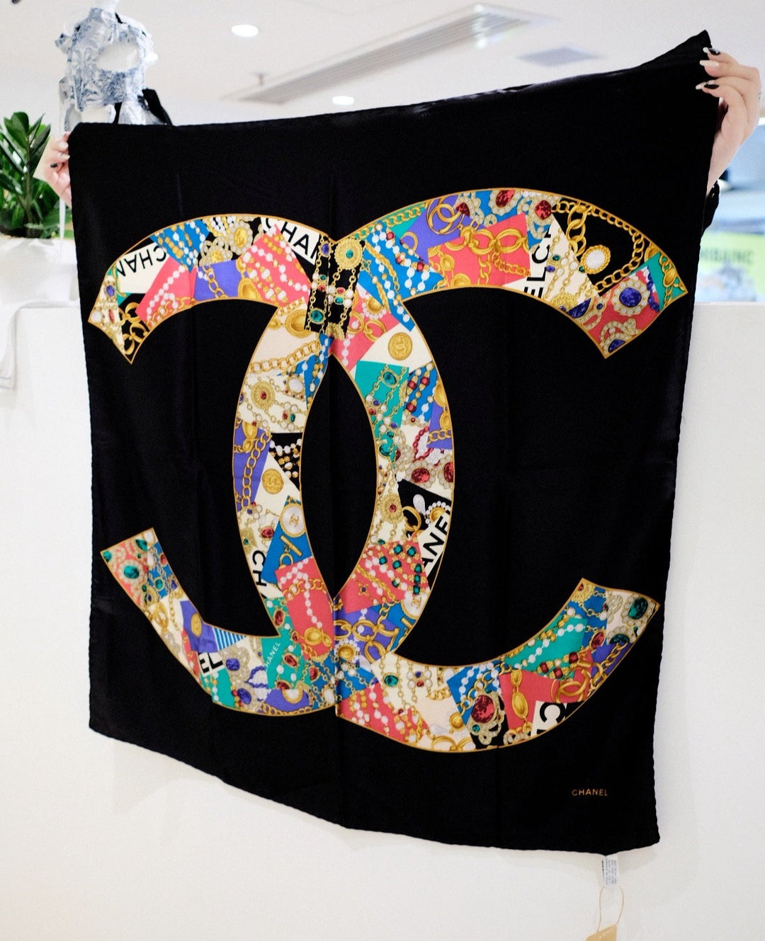 Chanel vintage silk scarf