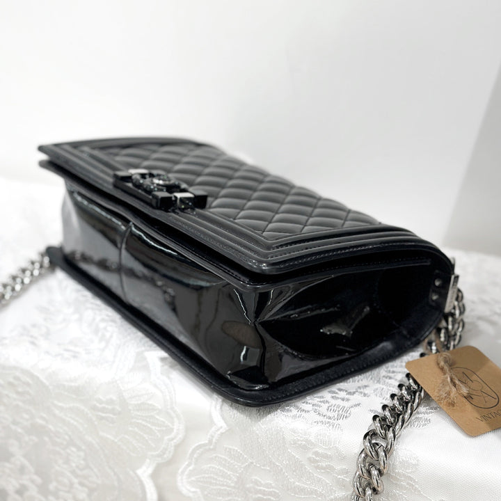 Chanel leboy patent leather bag