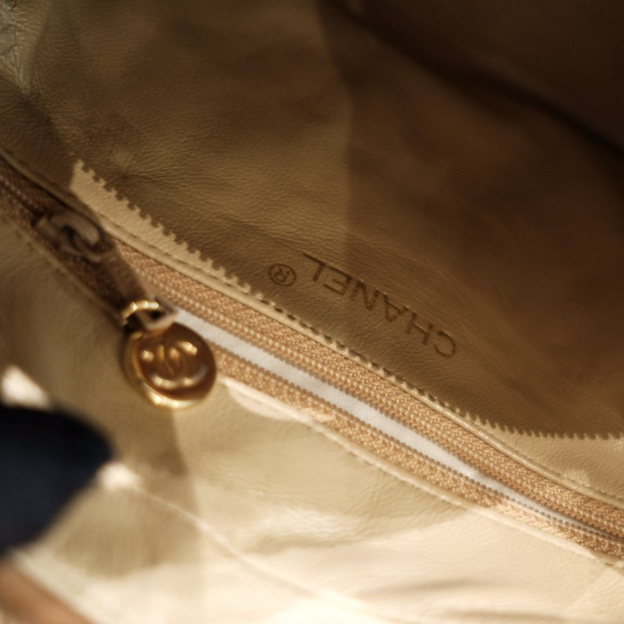 Chanel vintage lambskin matelasse shoulder bag