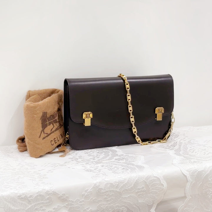 Celine vintage box chain bag