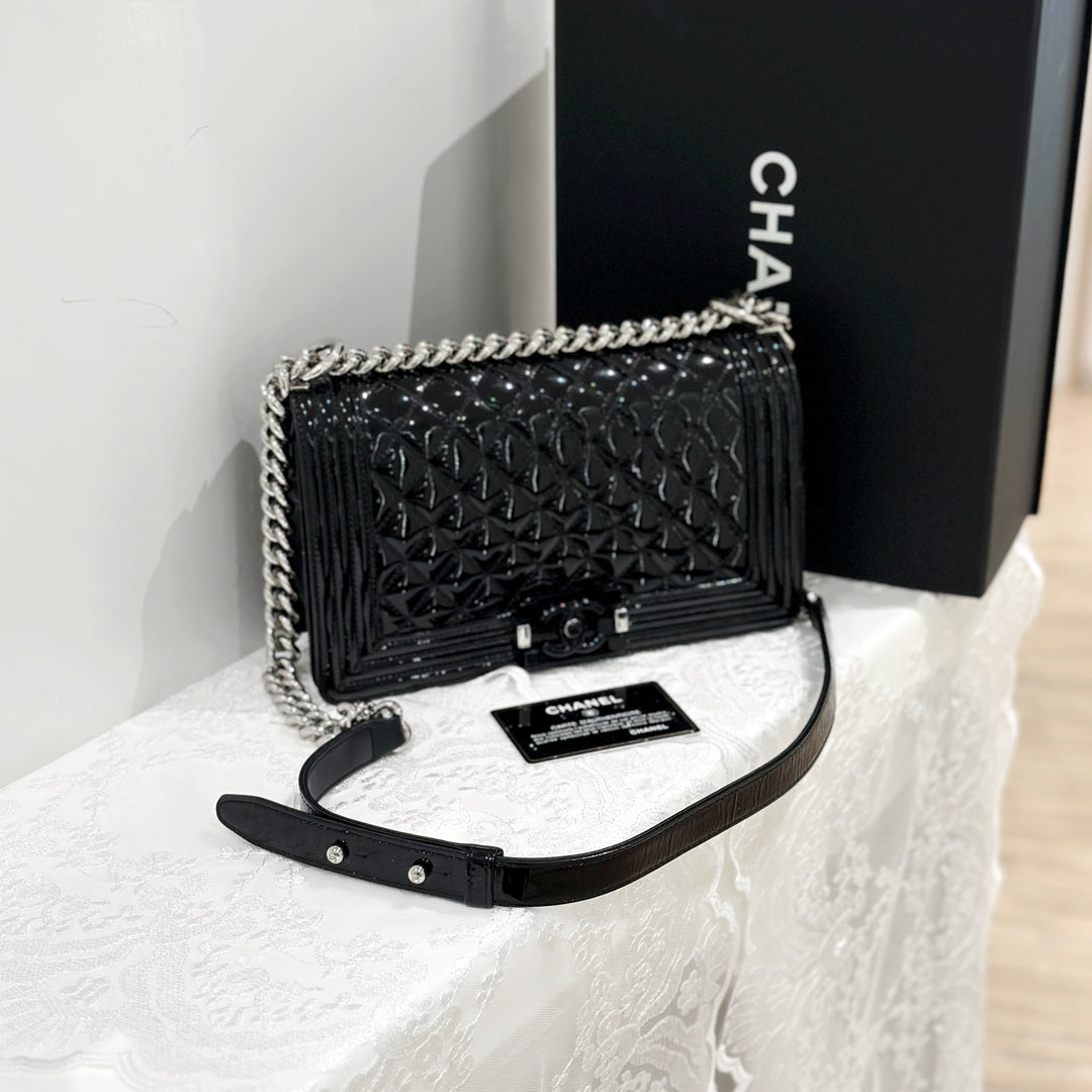 Chanel leboy patent leather bag