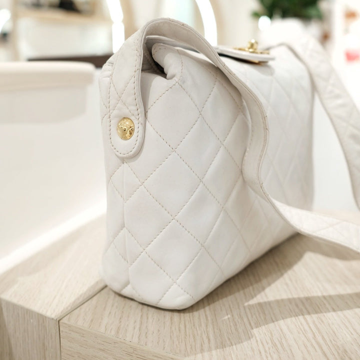 Chanel vintage diamond logo post bag
