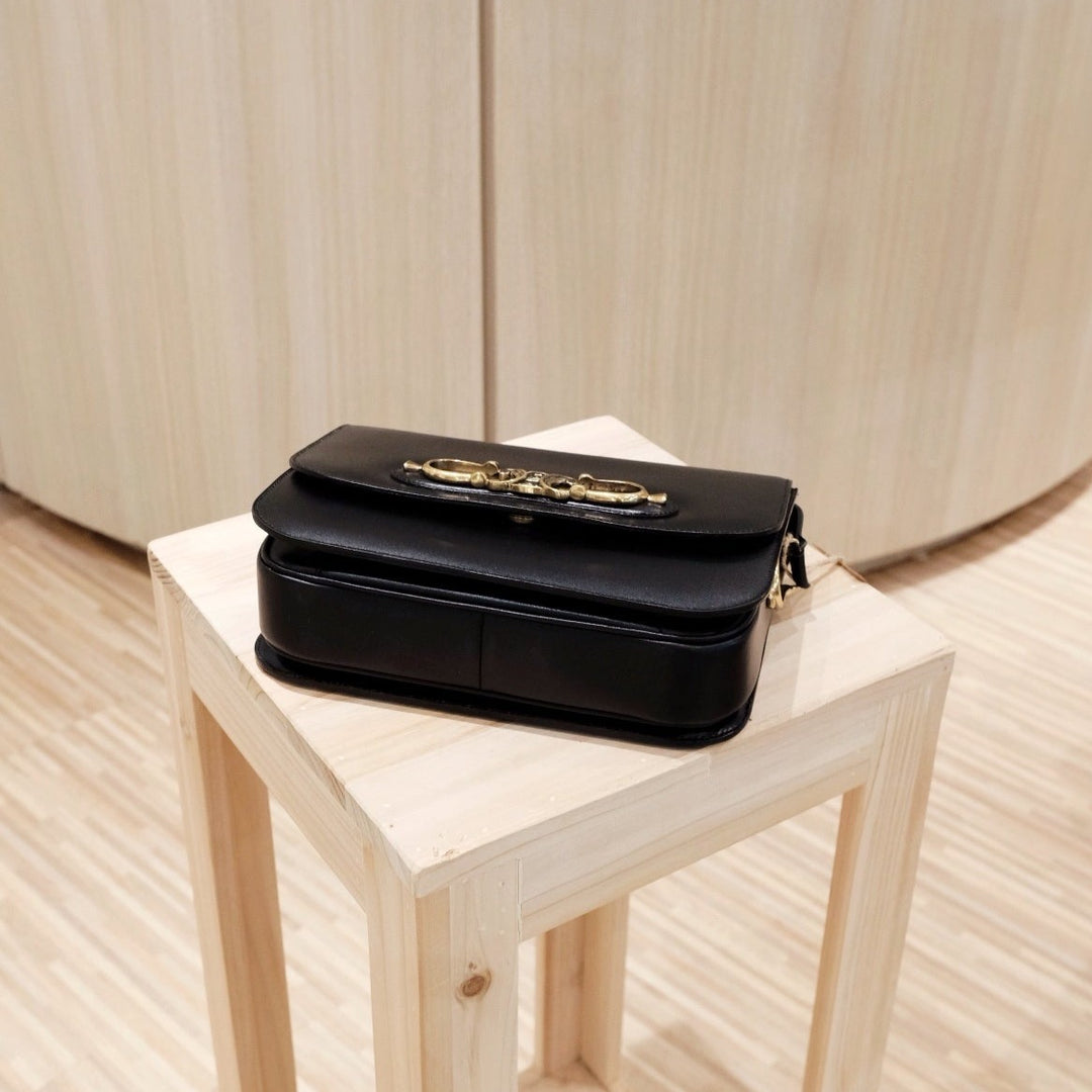 Celine vintage medium triomphe box shoulder bag