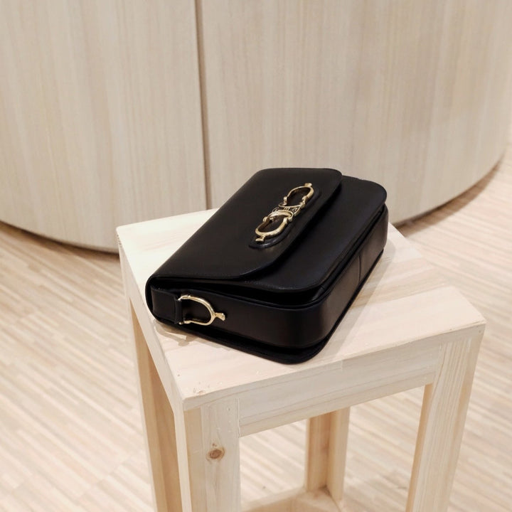 Celine vintage medium triomphe box shoulder bag