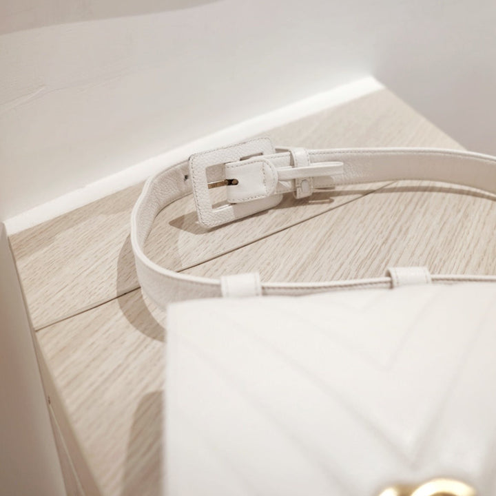 Chanel vintage v shape cowhide belt bag