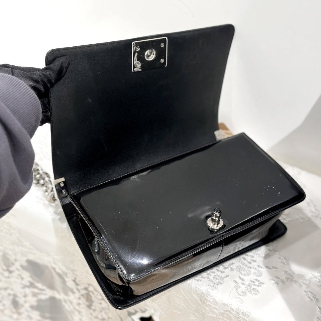 Chanel leboy patent leather bag