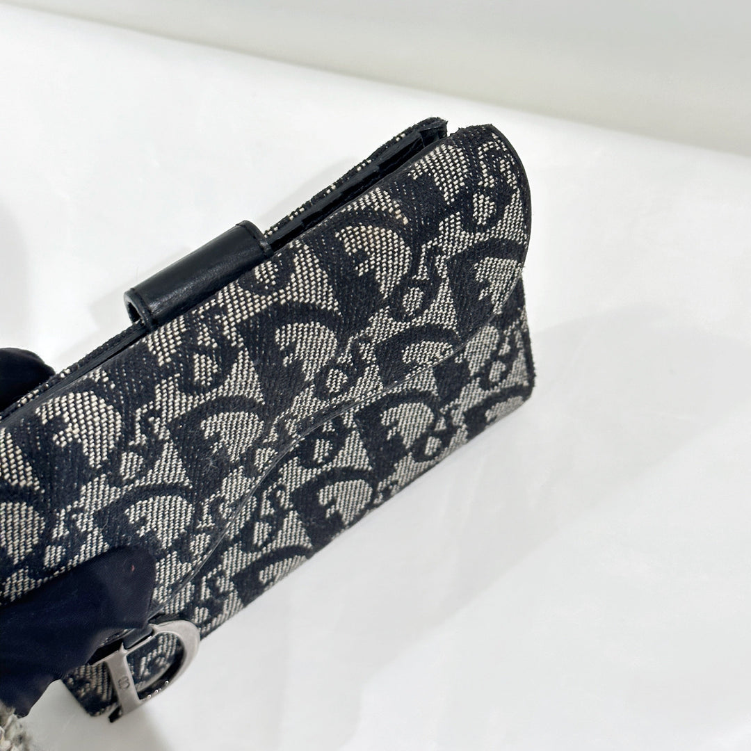 Dior Saddle Trotter Bi-fold Wallet Black