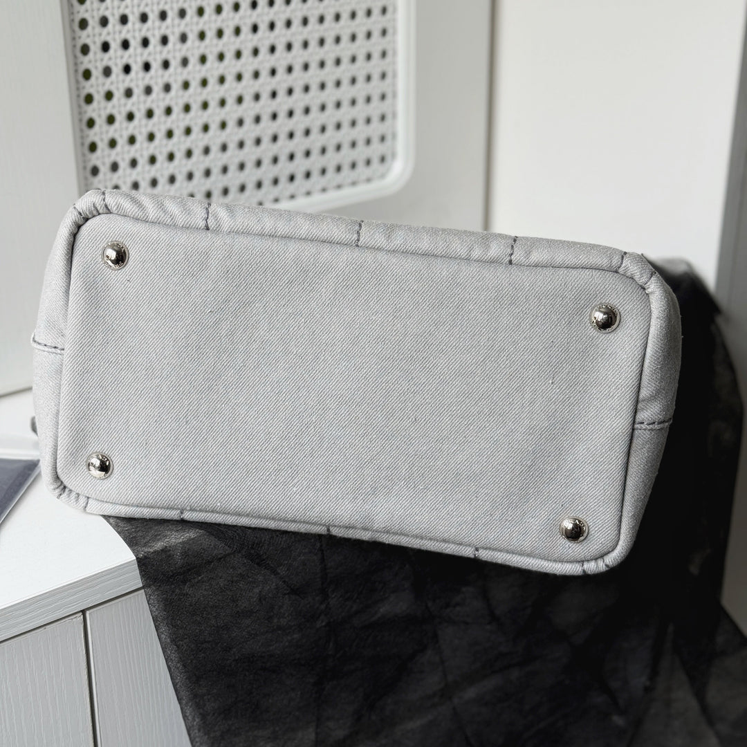 Prada canapa 2way denim shoulder hand bag