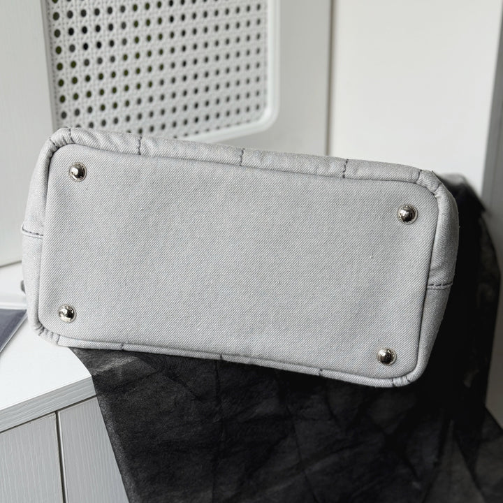 Prada canapa 2way denim shoulder hand bag