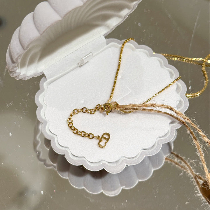 Dior vintage mini CD logo necklace