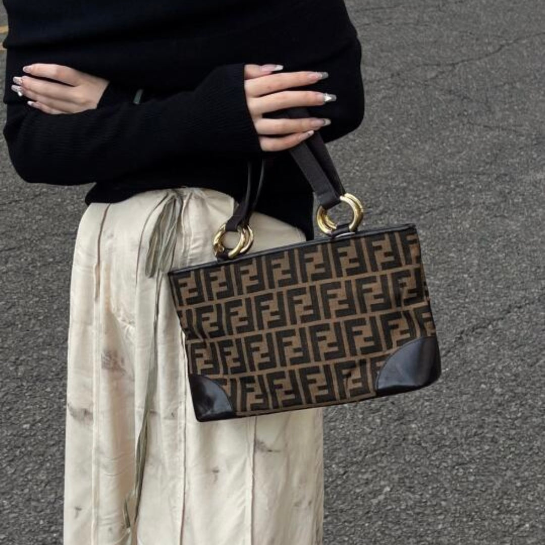Fendi vintage FF logo tote bag