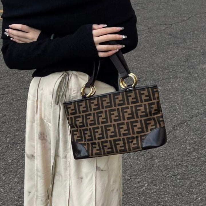 Fendi vintage FF logo tote bag