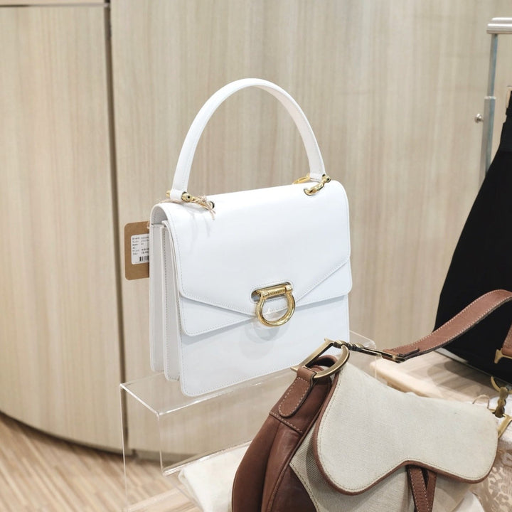 Celine vintage double flap leather handbag