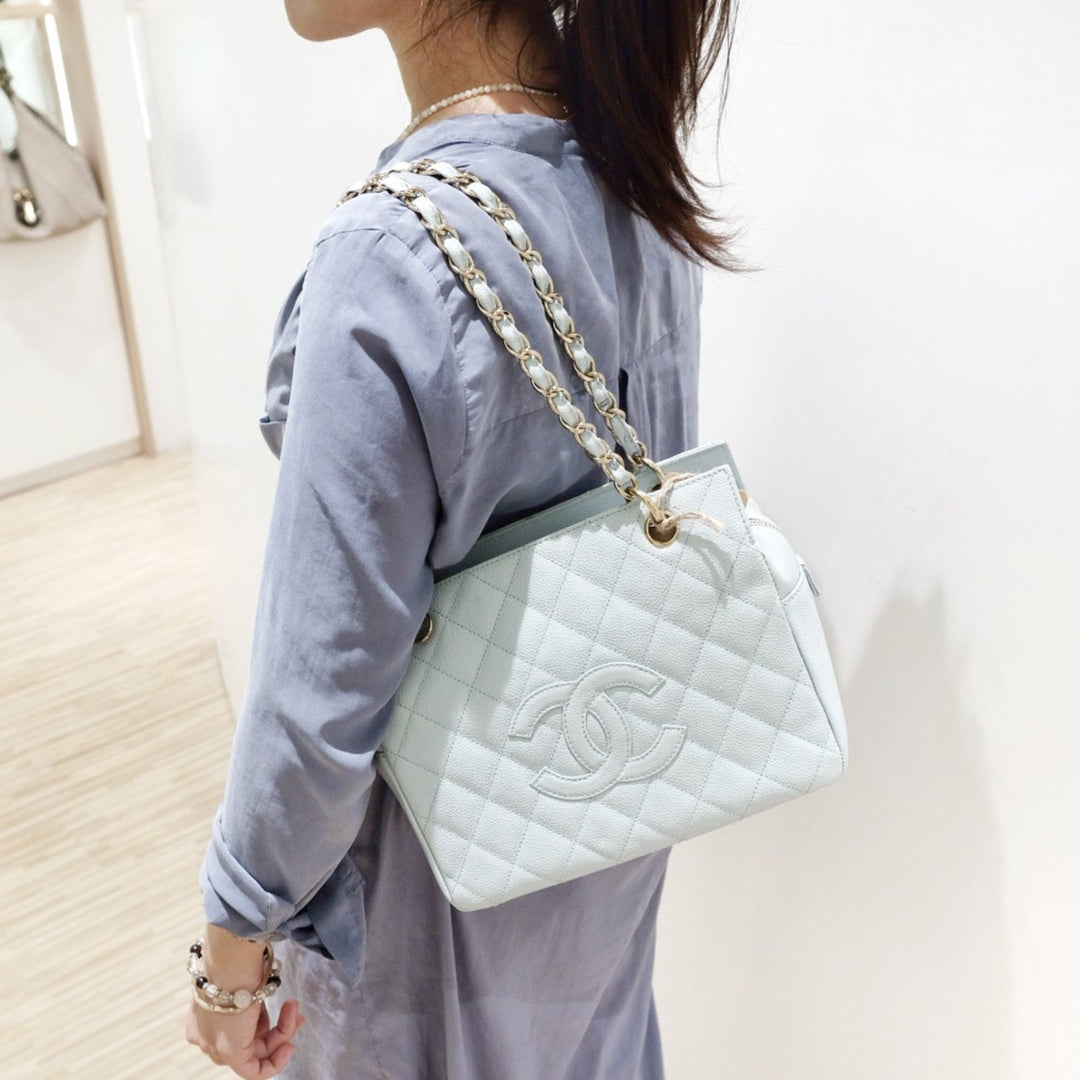 Chanel GST caviar leather tote bag