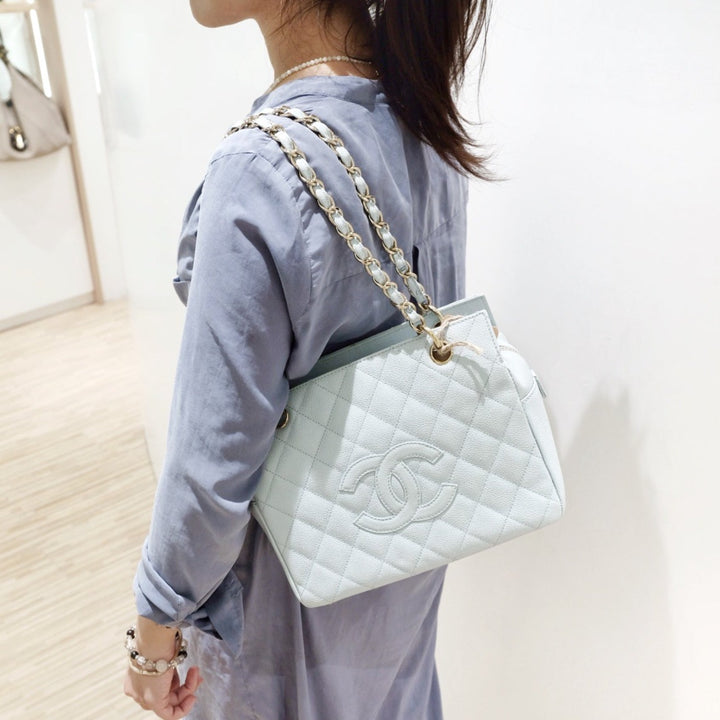 Chanel GST caviar leather tote bag