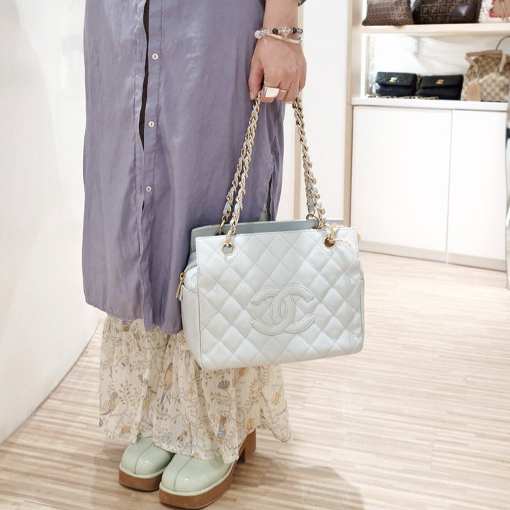 Chanel GST caviar leather tote bag