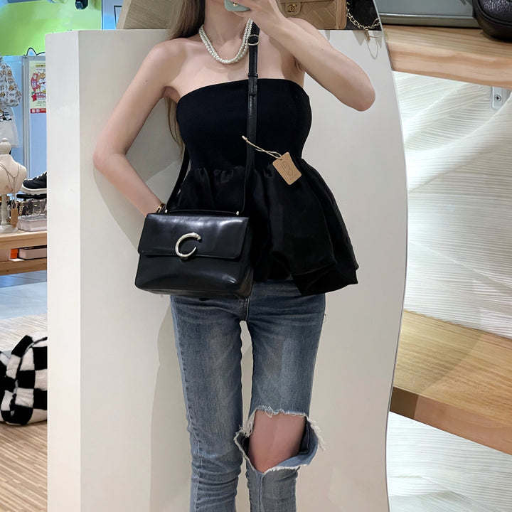 Cartier vintage panther logos shoulder bag