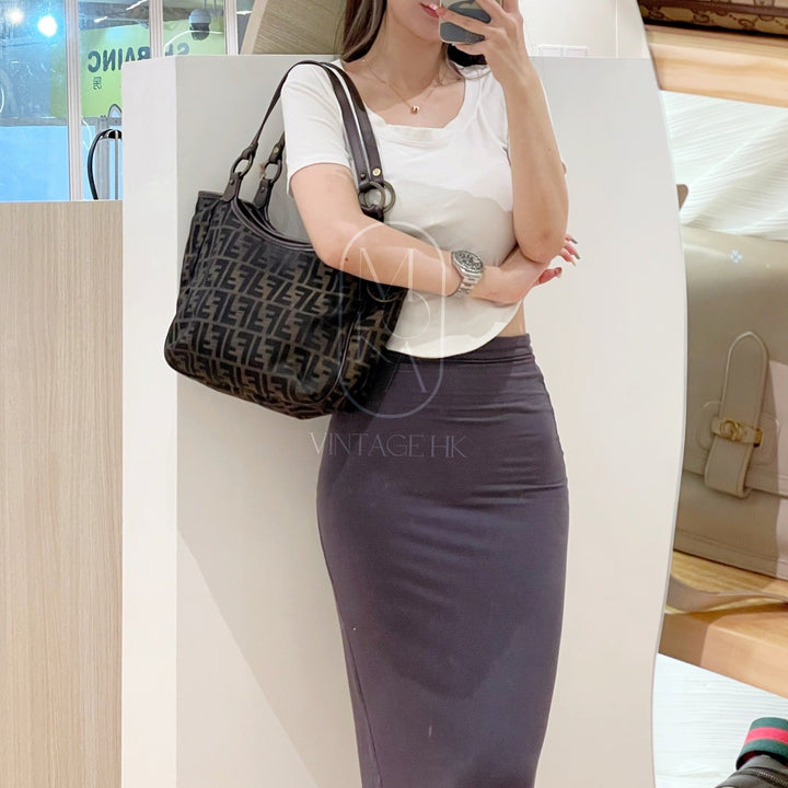 Fendi zucca canvas tote bag