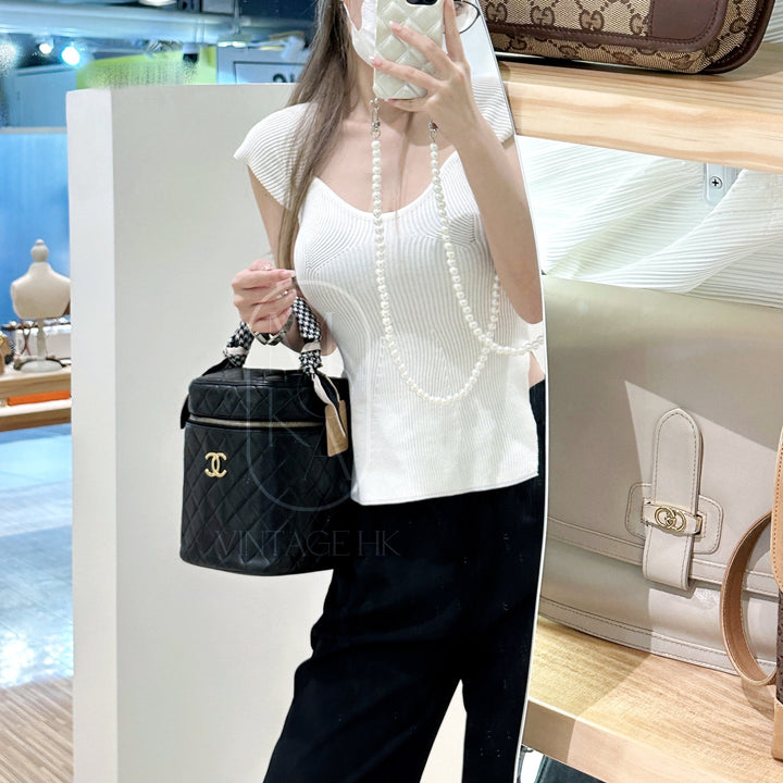 Chanel vintage coco lambskin wash handbag