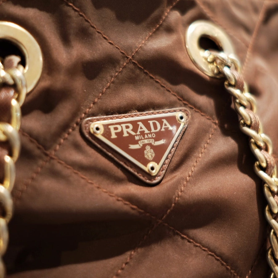 Prada vintage nylon chain bag