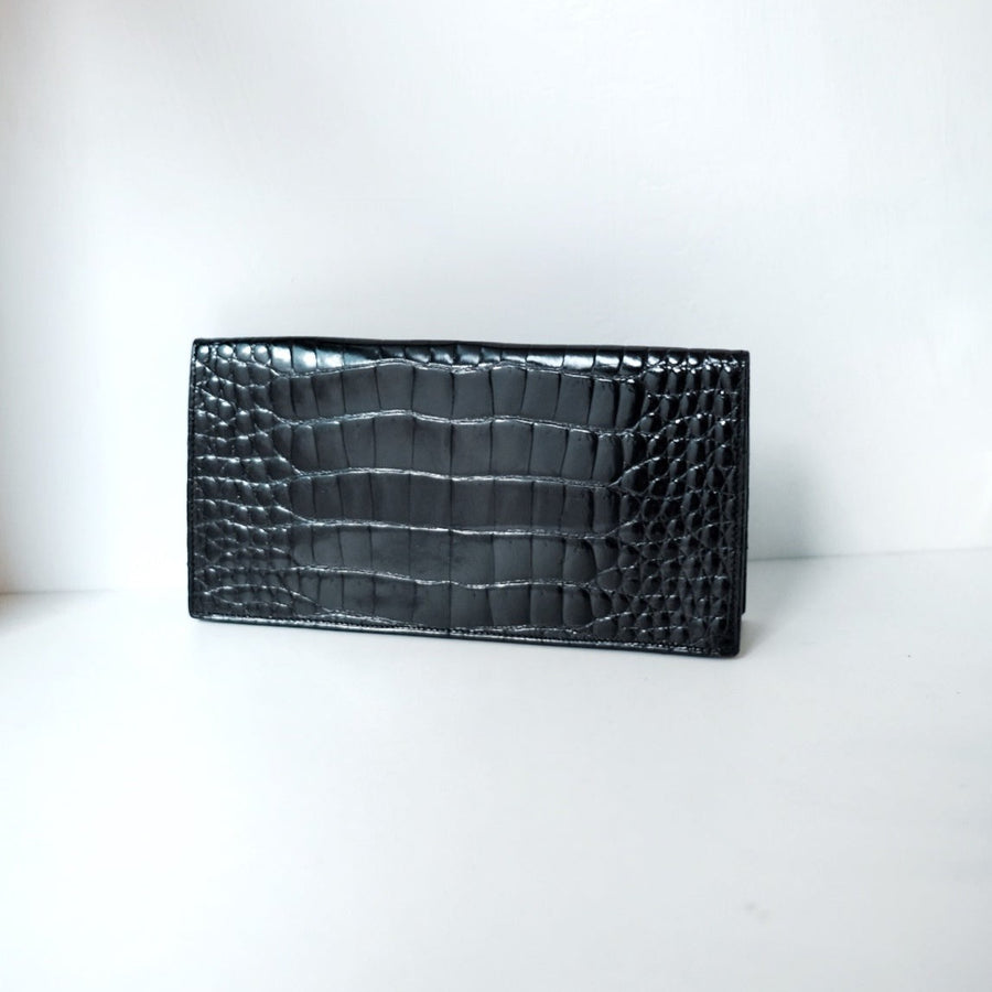 Celine crocodile pattern long wallet